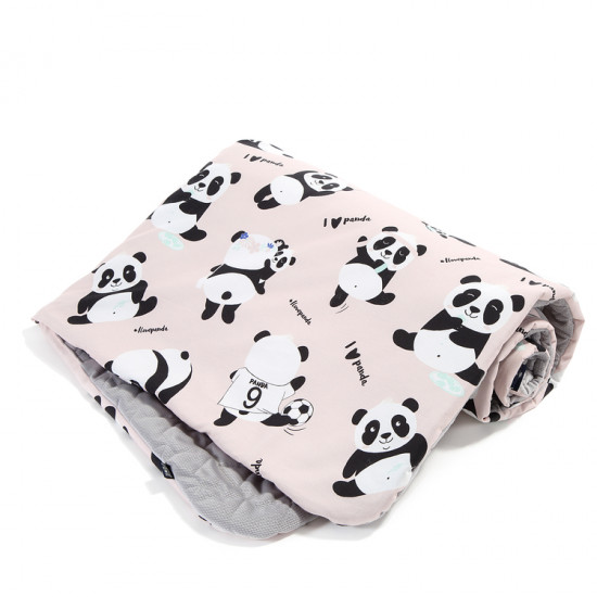 Dětská hrací deka #ILOVEPANDA PINK tmavě šedá 110x140 cm Dětská hrací deka #ILOVEPANDA PINK tmavě šedá 110x140 cm